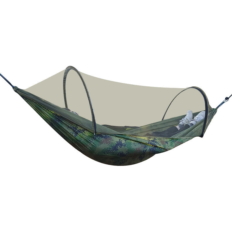 The Canopy-Shield Hammock with Mosquito Net: Quick-Open Protective Camping Hammock