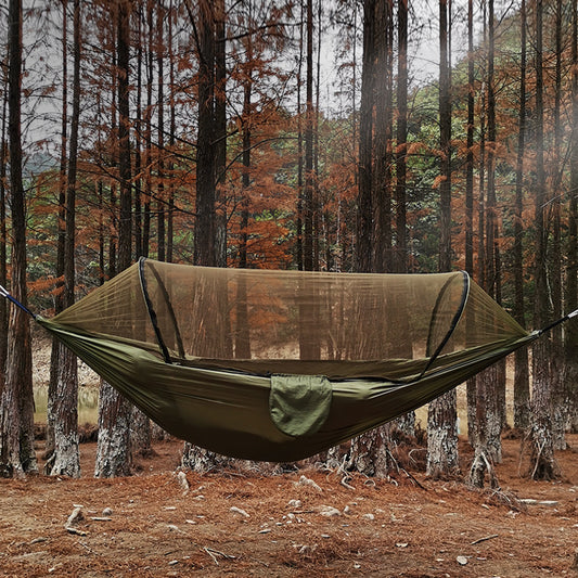 The Canopy-Shield Hammock with Mosquito Net: Quick-Open Protective Camping Hammock