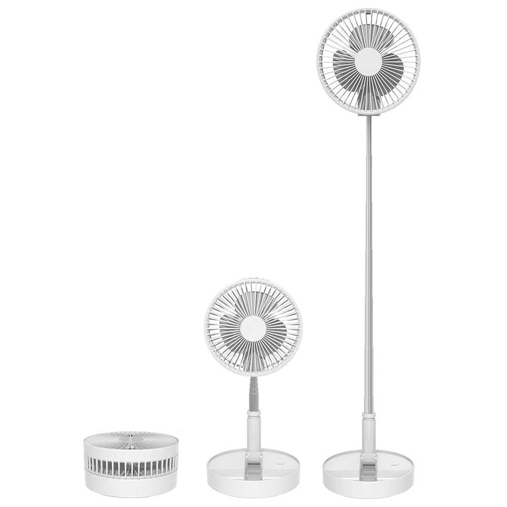 The Stowaway Rechargeable Folding Fan (7200mAh): 3-in-1 Adjustable Telescopic Desk & Camp Fan
