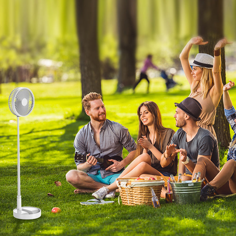The Stowaway Rechargeable Folding Fan (7200mAh): 3-in-1 Adjustable Telescopic Desk & Camp Fan