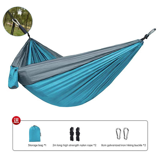 The Ridge-Line Hammock: Lightweight, Colorful, Double Wide Parachute Camping Hammock