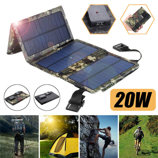 The Grid-20 Foldable Solar Panel: 20W Charger for USB Devices and Power Banks