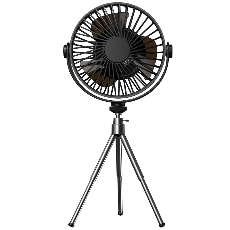 The Apex Tri-Pod Fan: Portable Camping Fan with LED Light, Remote Control, Removable Legs, & Overhead Hanging Option